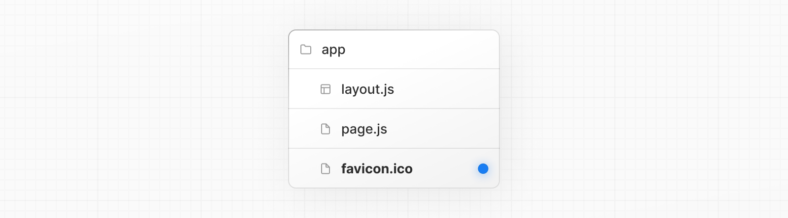 Favicon Special File inside the App Folder with sibling layout and page files